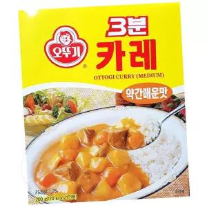 지아오 3분 약간매운맛 카레 200G X24 간편식품 3분카레