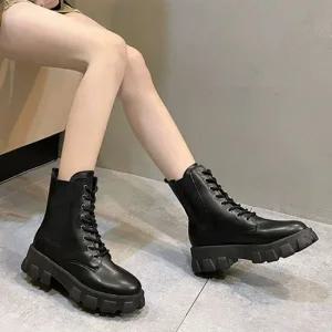 청키솔 레이스업 여성 심플 빅사이즈 워커