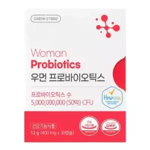 그린스토어 우먼 프로바이오틱스 여성 장 건강 30캡슐