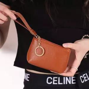 여성 미니 사이즈 동전지갑 손목 스트랩 키링 데일리 파우치