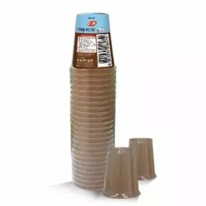 캠핑컵 커피색 190ml 25p 커피플라스틱컵 자판기용컵 플라스틱물컵