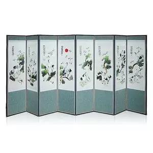 병풍 자수 백학도 8폭