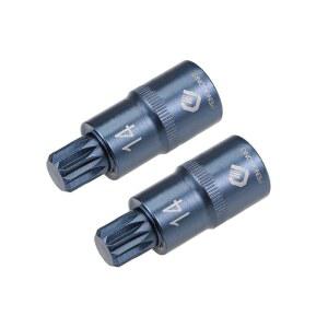 UXCELL 2인치 드라이브 M14 스틸 스퀘어 트리플 스플라인 S2 소켓 14MM 비트