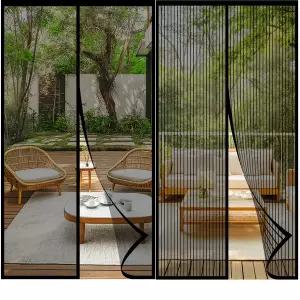 모기장 방충망 방충커버 100x210CM 마그네틱 도어 스크린 커튼 모기 방지 곤충 플라이 버그 네트 자동 폐쇄