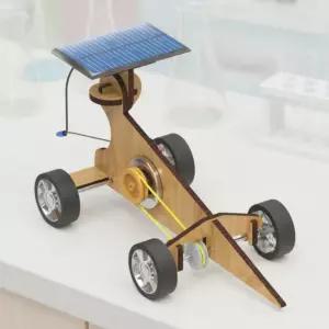 DIY 각도조절 태양광 레이싱카 미니카 동력전달 태양전지판 고무동력 (3V 80mA형)