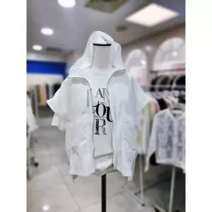 [스테파니] 앞배색 포켓 후드 조끼 A25JK5218