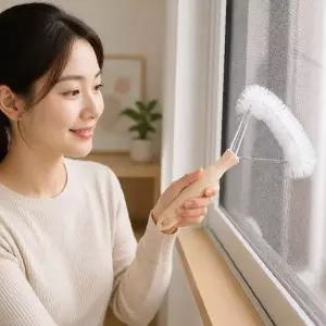 ( )방충망 브러쉬 먼지 제거 도구 창틀 청소 용품 틈새솔