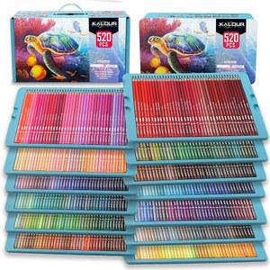KALOUR Pro Colored Pencils Set of 520 Colors Artists Soft Core with Vibrant Color Ideal for Drawing Sketching Shading Coloring Adults Beginners
