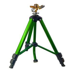 LIULO TOOL Impact Sprinkler on Tripod Base Sprinklers with Head 360 Degree Large Area Irrigation Extension Legs Flip Locks Heavy Duty 3 /4
