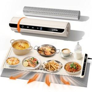 내열 패드가 있는 초대형 식품 보온 매트 36X15인치 6가지 온도 타이머 설정 자물쇠 안전 가족 저녁 식사 파티에 더 많은 요리에 적합합니다
