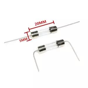 유리관퓨즈 휴즈 10개 5x20mm 축방향 유리 퓨즈 250V 리드 와이어 5x20 F 1A2A3A315A4A5A63A8A10A15A20A 튜