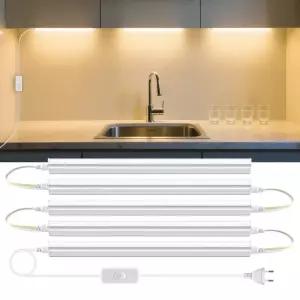 콘센트등 취침등 수면등 50cm led 조명 부엌 수납장 램프 220V 15W Led 튜브 12m EU 콘센트 스위치 케이블