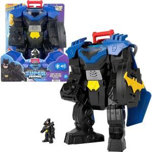 Fisher-Price Imaginext DC Super Friends Batman Flight Mech with Lights Sounds Motion & 3-inch Action Figure 14.5-inch Toy Includes Launcher Discs