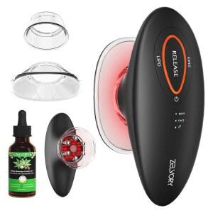 Zelvory 3-in-1 Body Sculpting Machine with Red Light Vacuum Suction & Microcurrent Cellulite Massage Tool for Arms Legs Waist Belly Skin Smoothing and Contouring Device Home Use