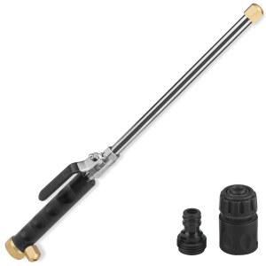High Pressure Power Washer Wand Hydro Jet Nozzle for Garden Hose Watering er Cleaning Tool Lance Gutter Patio Car Pet Window Glass Black
