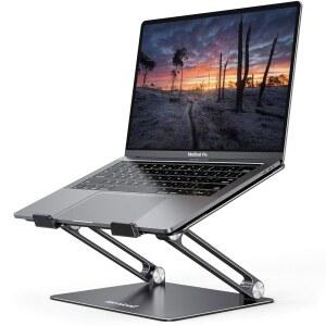 Lamicall Adjustable Laptop Stand Portable Riser Aluminum for Desk Foldable Ergonomic Computer Notebook Holder Air Pro Dell XPS (10-17.3'') - Black