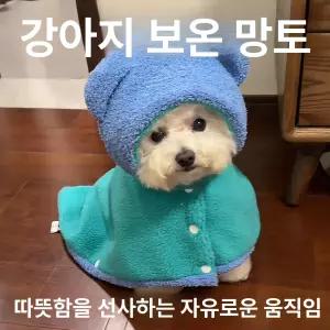 두우둥 강아지망토담요 이불 리치독스 리본망토담요