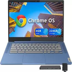 레노버 IP 슬림 3 14인치 FHD 크롬북 미디어텍 콤파니오 520 4GB RAM 224GB 스토리지(64GB eMMC+160GB 도킹