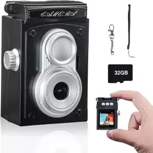LCD 화면 1080P 32GB 카드 모노레플렉스 모양의 소형 휴대용 비디오 레코더 1.3 디지털 카메라로 블랙으로