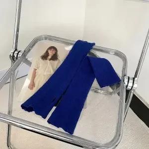 손가락 따뜻하게 유지하는 겨울 장갑 없는 손목 슬리브 니트 팔 워머 울 커프 긴 여성용