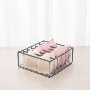 투명 메쉬 속옷 정리함 6칸 서랍장 칸막이 옷장 수납 트레이 6분할