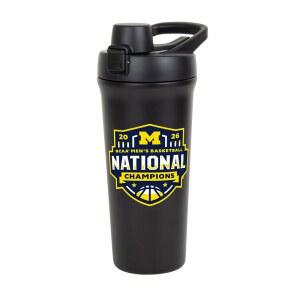 Logo Brands 2026 Men u2019s NCAA Basketball National Champions Protein Shaker Bottle (26 oz) u2013Silent No-Ball Mixer BPA /BPS & Phthalate-Free Easy-Clean Cup for Shakes Pre-Workout Smoothies