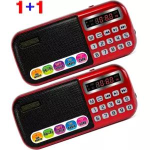 효도라디오 원+원 B-898 SD카드 MP3 노래칩 전용 휴대용 FM 미니라디오 소리통 mp3플레이어
