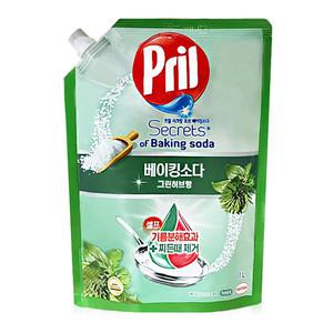 프릴 베이킹소다 그린허브 리필 1L ~ 주방세제 허브 1000ml