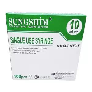 성심 일회용주사기 10cc 무침 100개 실린지 주사기