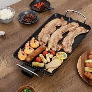 가정용 전기그릴팬 고기구이판 명절 전후라이팬 삼겹살전기그릴 캠핑 휴대용
