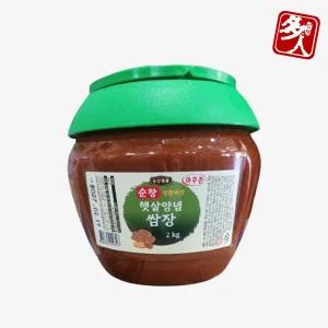 (다인) 순창명품 상황버섯 쌈장 2kg_ 햇살양념 쌈장 막장 바베큐고기