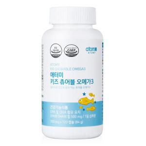 애터미 키즈 츄어블 오메가3 120캡슐 1개월분 어린이