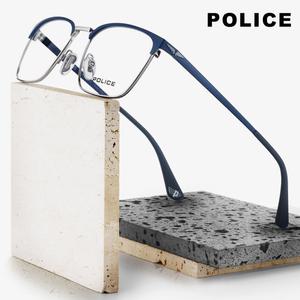 폴리스 안경테 VPLL65M-0F94 명품 남자 메탈 뿔테 콤비 사각테 무광