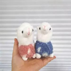 미니 알파카 뽀글이 솜인형 2컬러 키링 백꾸미기 소품 학교 가방꾸미기 (WFFLSMK)