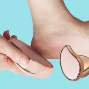거친발 형 나노 글라스 3분필링 유리 풋파일 발 각질제거기 굳은살 발뒷꿈치 샴페인