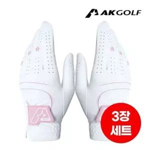 [갤러리아] [AK골프] 여성 양손 합피 골프장갑 3장 세트