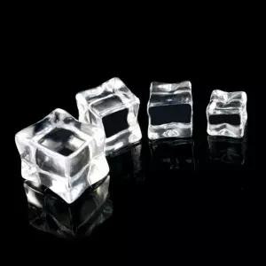 아크릴 투명 얼음 모형 15mm 1봉지 50개/인테리어/소품/가게/가짜/각얼음/조형물/고급/인조/다용도/대형