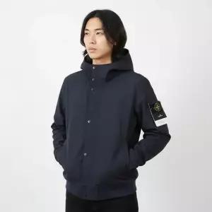 스톤아일랜드 스톤 남성 와펜 패치 라이트 소프트쉘 후드 자켓 네이비) L1S15 4100118 S0A22 V0020