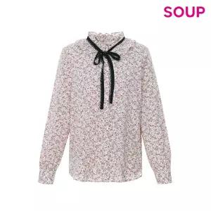 SOUP 플로럴 타이 블라우스 (SY9LS33)