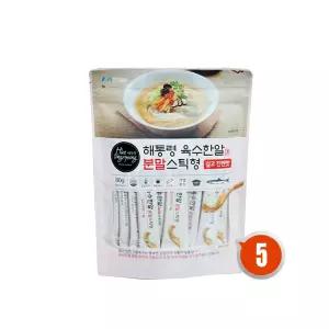 해통령 육수한알 분말스틱형 깊고진한맛 80g(4g x20개) x5개