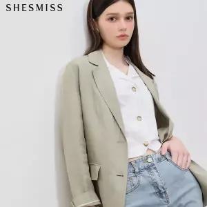 [쉬즈미스] 린넨 블렌디드 보이핏 오버사이즈 재킷