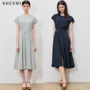 [쉬즈미스(SHESMISS)] 여유로운 린넨라이크 밴딩 원피스 (택가격: 348000원)