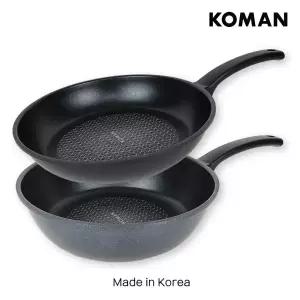 코맨 블랙 IH 프라이팬 28cm + IH 궁중팬 28cm 세트