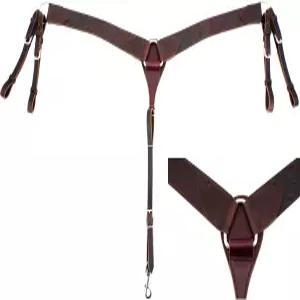 지리얼 웨스턴 말 가슴 칼라 - 중질유 태닝 풀 그레인 가죽 내구성을 위한 수작업 엠보싱 디자인 목장 및