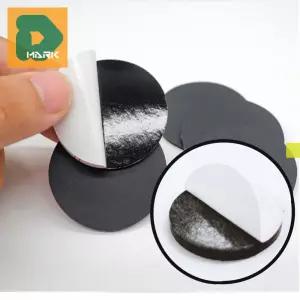 자석테이프 50P 칠판 접착 자료 게시판 스티커 붙이는 부착 사무 메모 화이트 원형 홈 냉장고 고정 보드