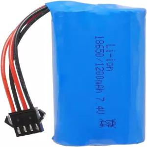 USDTOROAD 7.4V 1200mAh 리튬 이온 배터리 팩 RC 교체용 충전식 18650 SM-4P 플러그 드론 원격 제어 차량용