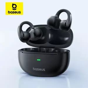 Baseus Bowie MC1 이어 클립 무선 이어폰 블루투스 54 오픈 헤드폰 클립온 스포츠 이어버드 IP57 방수 AI