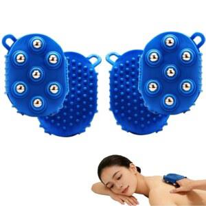 롤러 볼 글러브 마사지기, 얼굴, 목, 등, 복부, 다리 및 전신용 림프 마사지 도구 구아 샤 근막 근육 방출, 중간 크기
