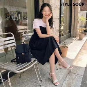 숲 레이어드 드로스트링 반팔 원피스 SC4OPH2 507199