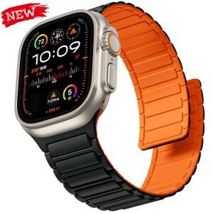 애플 워치 울트라 3 49mm 41mm용 자석 밴드 실리콘 스트랩 iWatch 시리즈 11 10 9 8 7 6 SE 팔찌